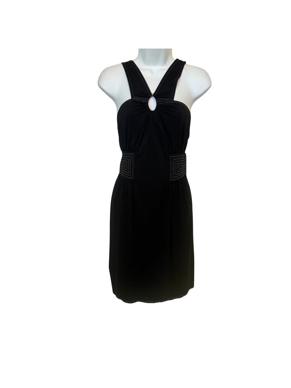 BCBG MaxAzria Black w/White Thread Trim Summer. Dress​
